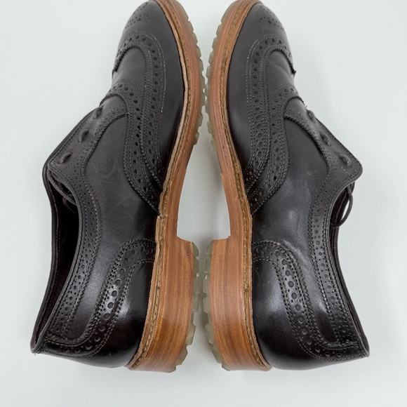 New Allen Edmonds McTavish Lugged Wingtip Oxford Shoes Brown Sz 9.5 - Picture 12 of 14
